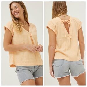NWT Fatface Sadie Blouse light orange size 14